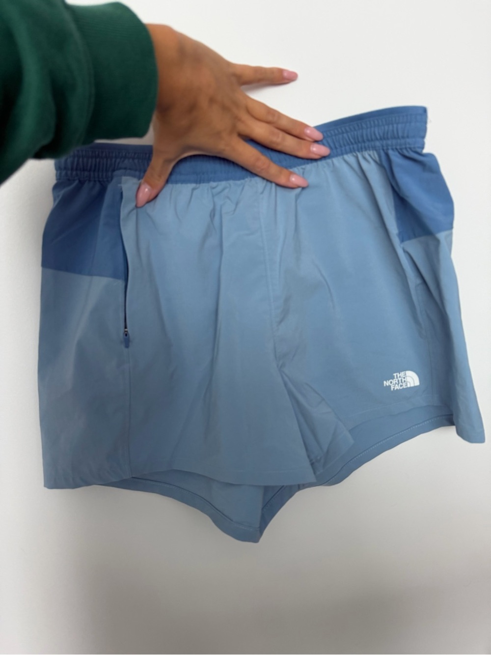 The North Face Light Blue Running Shorts